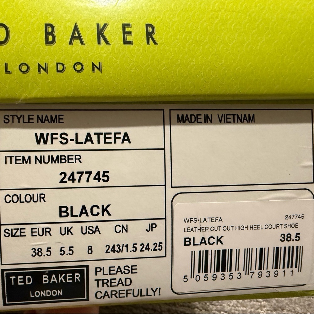 Ted Baker Latefa Black Stiletto Heels - Picture 7 of 7